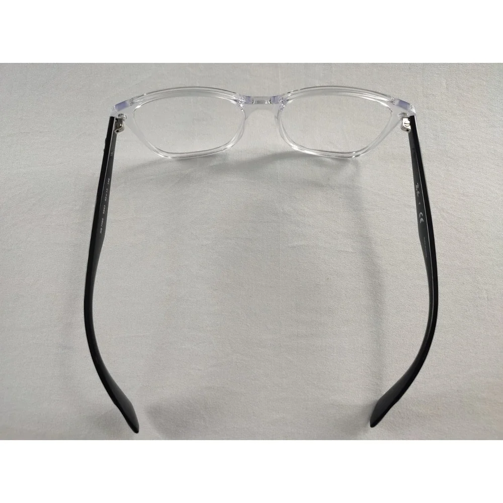 Ray-Ban RB‎ 7066 5943 Eyeglasses Frames Clear Transparent Black 52-17-140 Mint